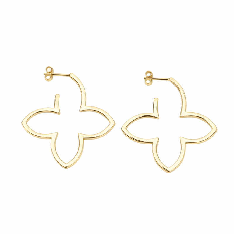 Alternative view of Halbcreolen "Coslada" aus 925 Sterling Silber, goldplattiert