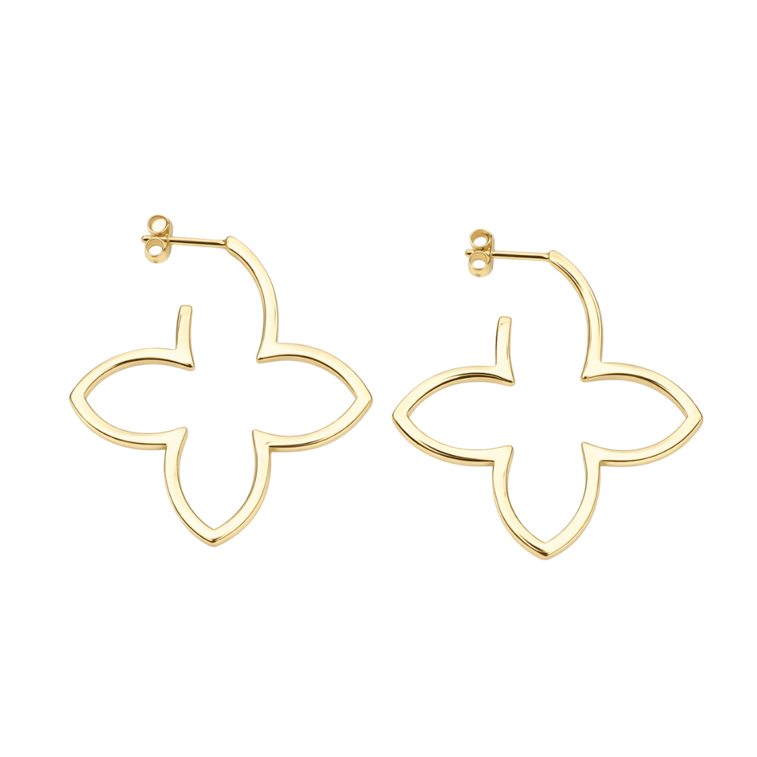 Ohrringe Halbcreole Coslada 925 Sterling Silber goldplattiert – Bild 2