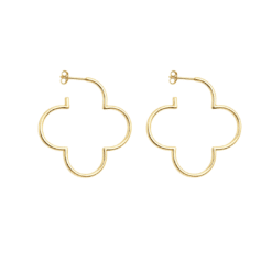 Halbcreolen „Columbiana“ aus 925er Sterling Silber, goldplattiert