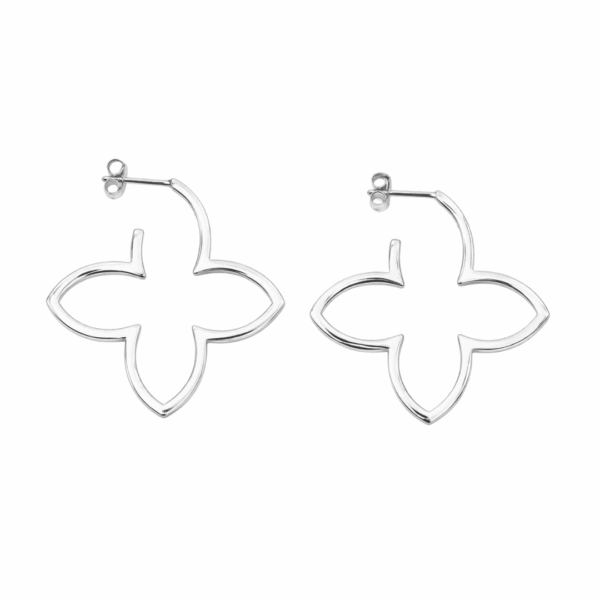 Alternative view of Halbcreolen "Coslada" aus 925 Sterling Silber
