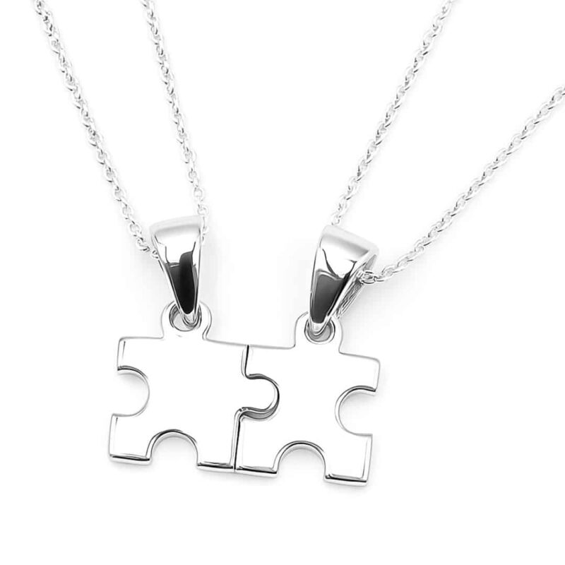KIDS 2 Puzzle-Partnerketten aus 925 Sterling Silber (2er Set)