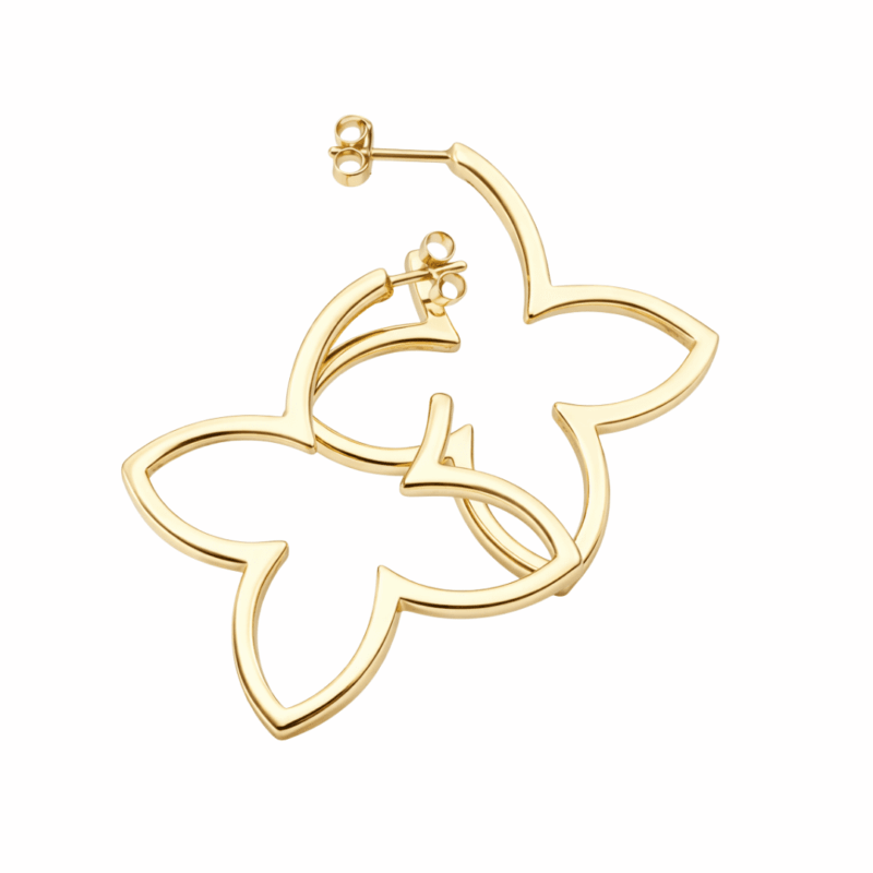 Halbcreolen "Coslada" aus 925 Sterling Silber, goldplattiert