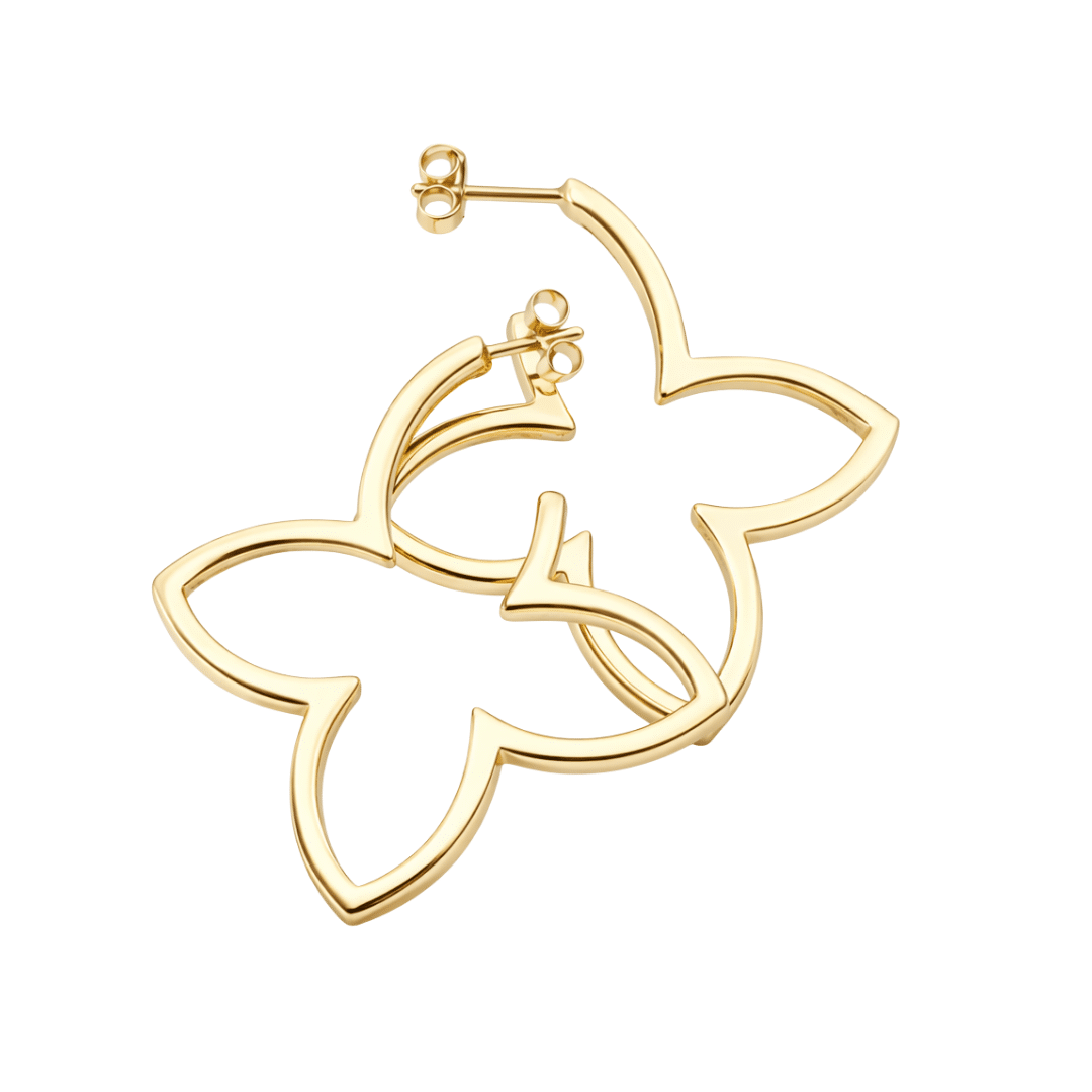 Ohrringe Halbcreole Coslada 925 Sterling Silber goldplattiert