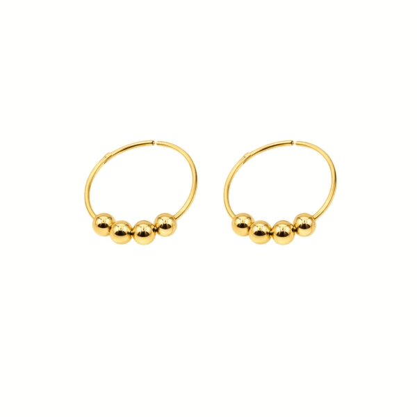 Kugelohrringe Molly Creolen 925 Sterling Silber goldplattiert