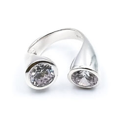 Alternative view of Ring Namo 925 Sterling Silber mit Zirkonia weiss