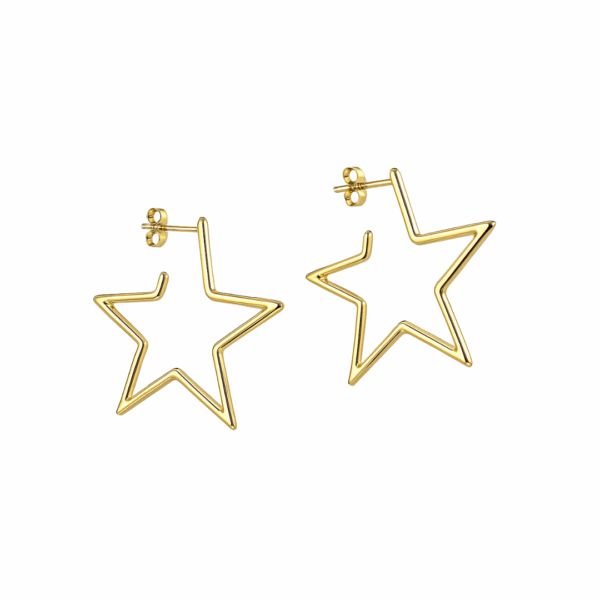 Halbcreolen "Starlight" aus 925 Sterling Silber, goldplattiert