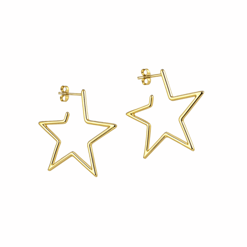 Halbcreolen "Starlight" aus 925 Sterling Silber, goldplattiert