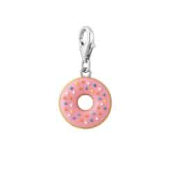Charms Donut rosa 925 Sterling Silber