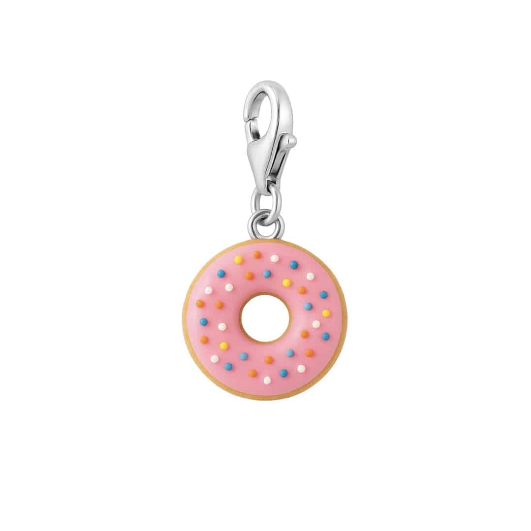 Charms Donut rosa 925 Sterling Silber