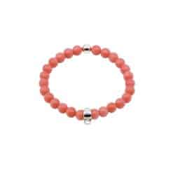 Charms Kugelarmband Kristy Edelstein mit 925 Sterling Silber