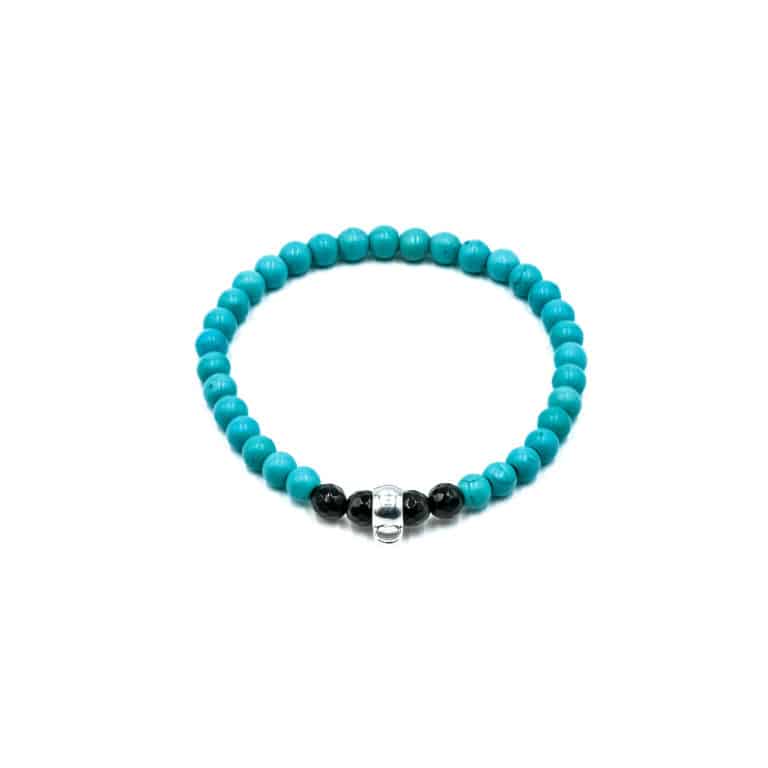 Charms-Kugelarmband „Ulla“ mit Edelstein und 925 Sterling Silber