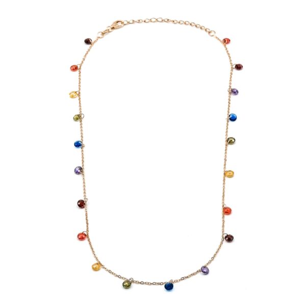 Alternative view of Kette „Carmalina“ (bunt) aus 925er Sterling Silber, goldplattiert