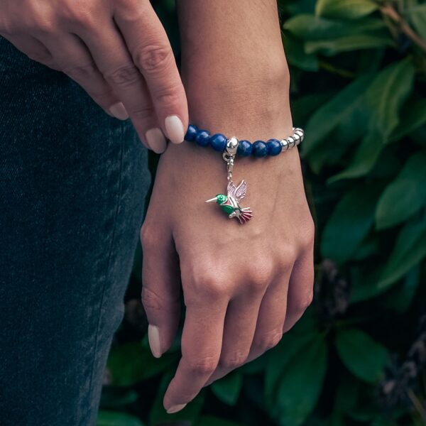 Alternative view of Charms-Kugelarmband „Arven“ mit Edelstein und 925 Sterling Silber