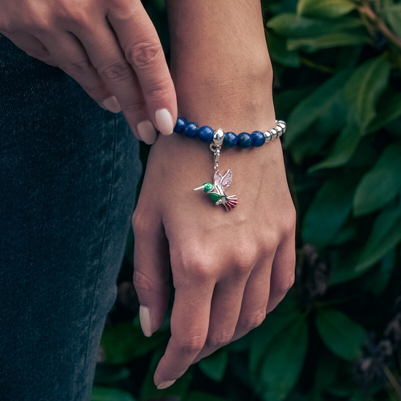 Alternative view of Charms-Kugelarmband „Arven“ mit Edelstein und 925 Sterling Silber