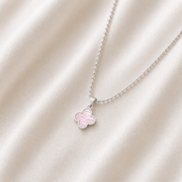 Kette „New York“ Mini mit rosa Perlmutt aus 925er Sterling Silber