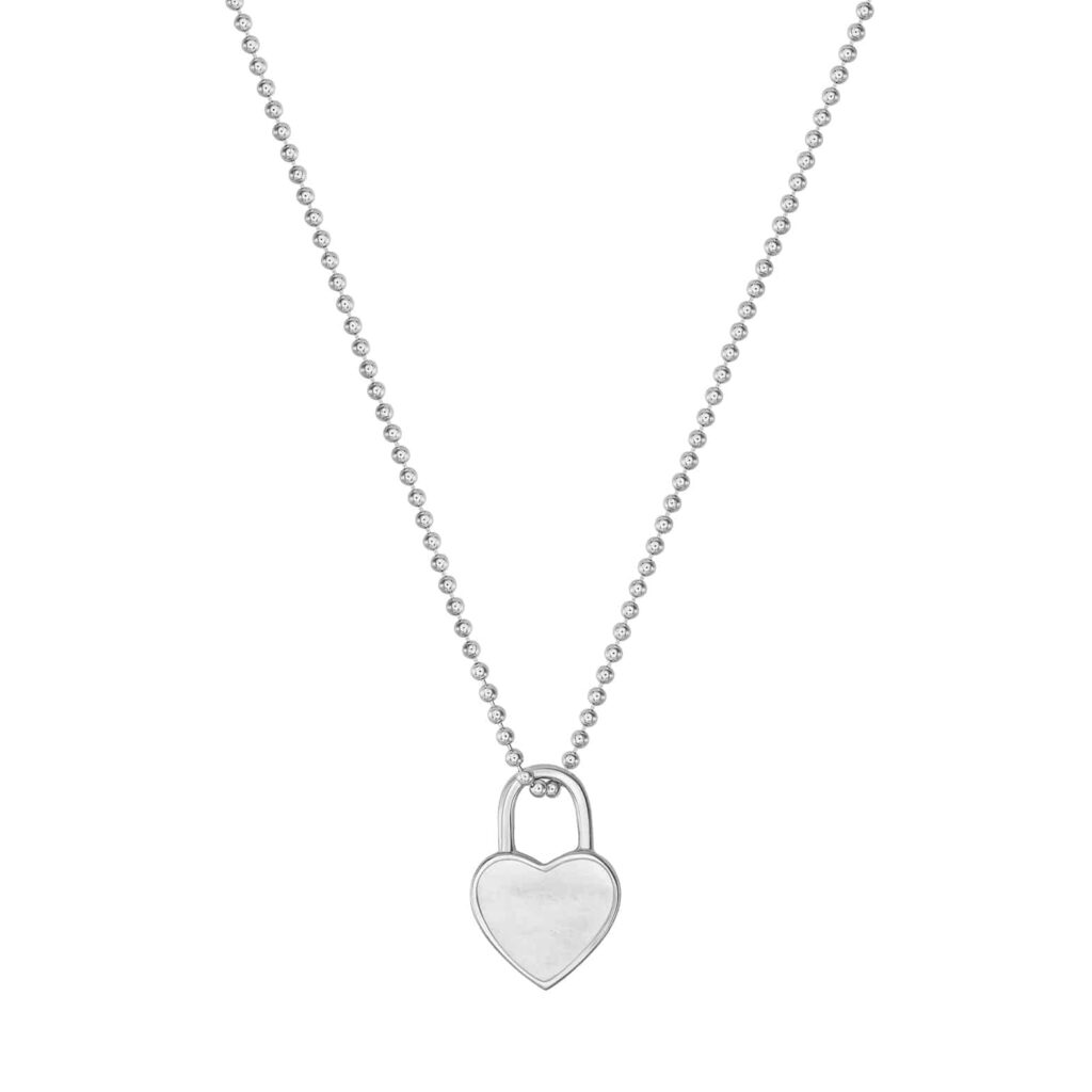 Kette „Hollywood“ aus 925 Sterling Silber mit Perlmutt