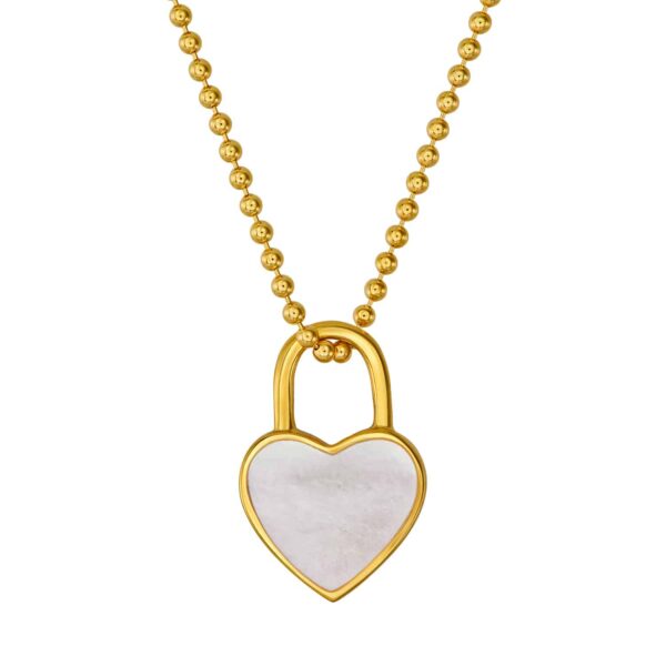 Alternative view of Kette „Hollywood“ mit Perlmutt aus 925er Sterling Silber, goldplattiert