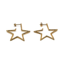 Ohrringe Halbcreole Stern Starlight 925 Sterling Silber goldplattiert