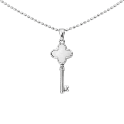 Kette Schlüssel New York Perlmutt 925 Sterling Silber