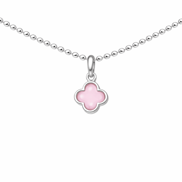 Kette „New York“ Mini mit rosa Perlmutt aus 925er Sterling Silber