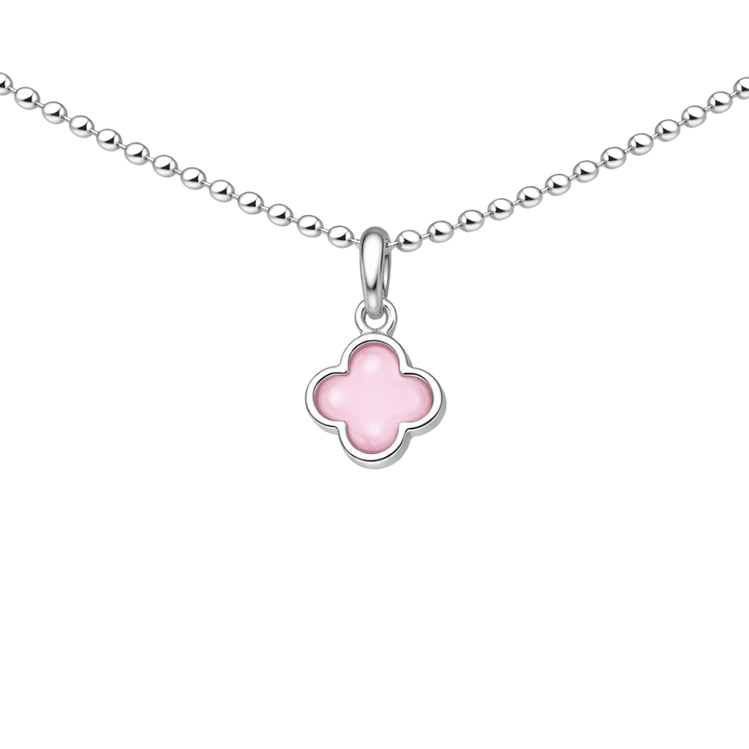 Kette „New York“ Mini mit rosa Perlmutt aus 925er Sterling Silber