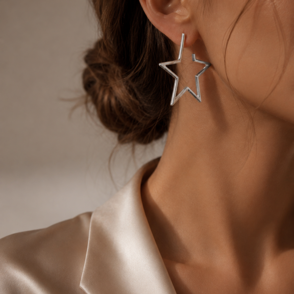 Halbcreolen "Starlight" aus 925 Sterling Silber