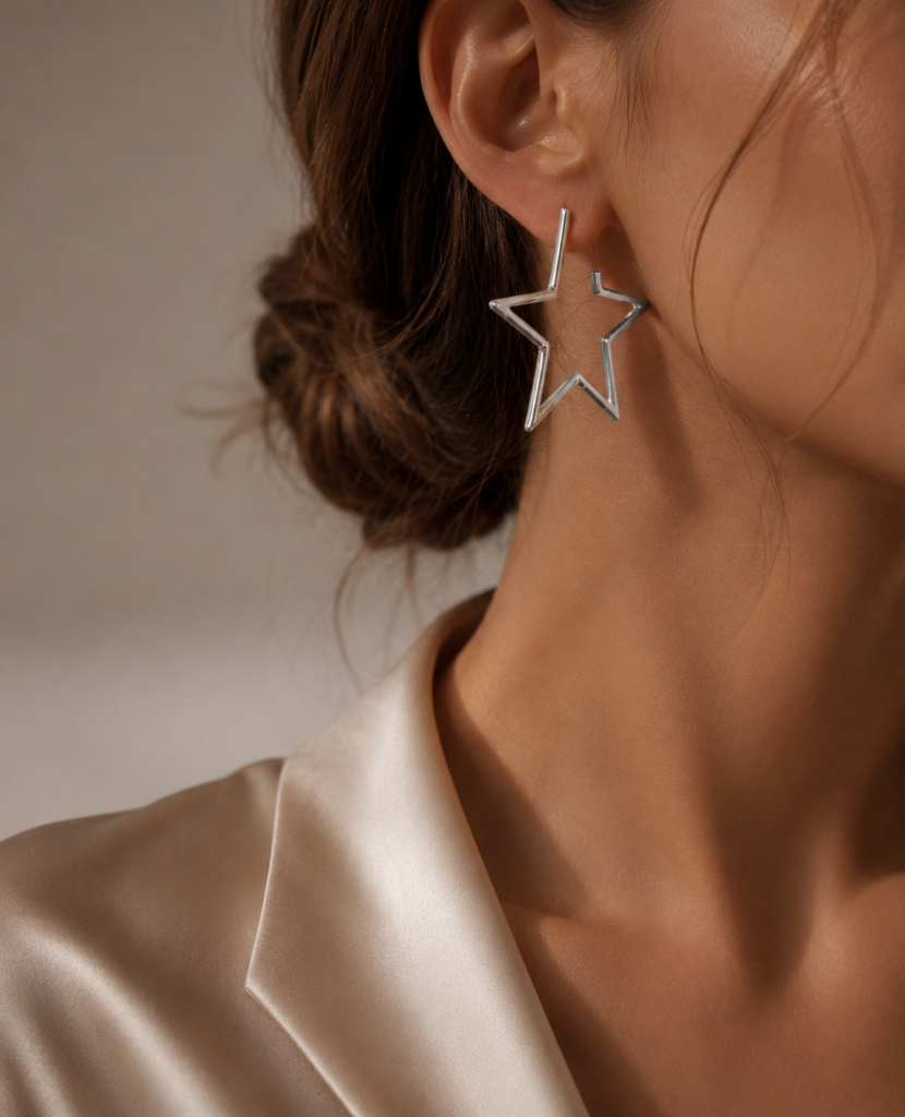 Halbcreolen "Starlight" aus 925 Sterling Silber