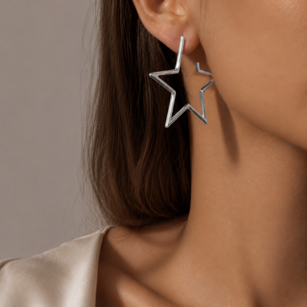 Halbcreolen "Starlight" aus 925 Sterling Silber