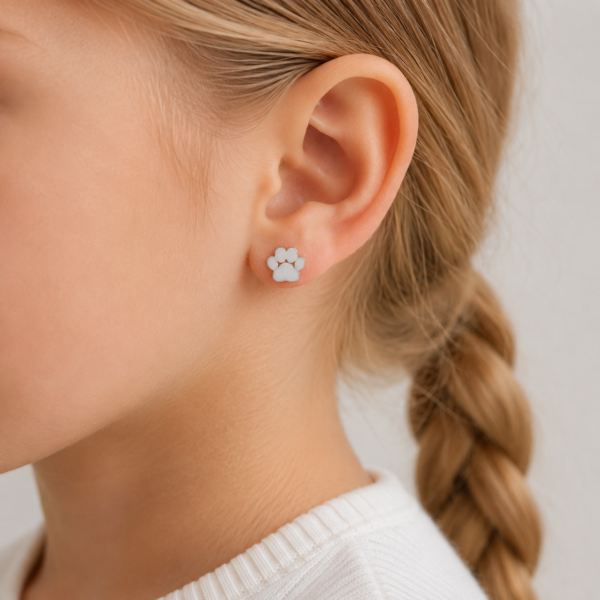 KIDS Ohrringe Hundepfote 925 Sterling Silber