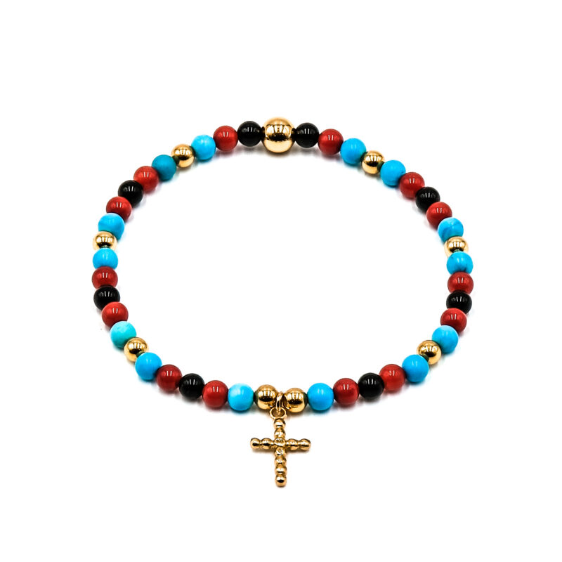 Kugelarmband Velora Edelstein mit 925 goldplattiert