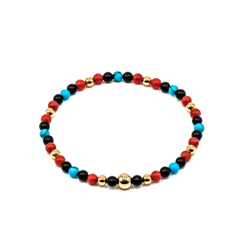 Kugelarmband Venja Edelstein mit 925 goldplattiert