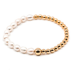 Alternative view of Fowleri Perlenarmband mit 925 Sterling Silber goldplattiert