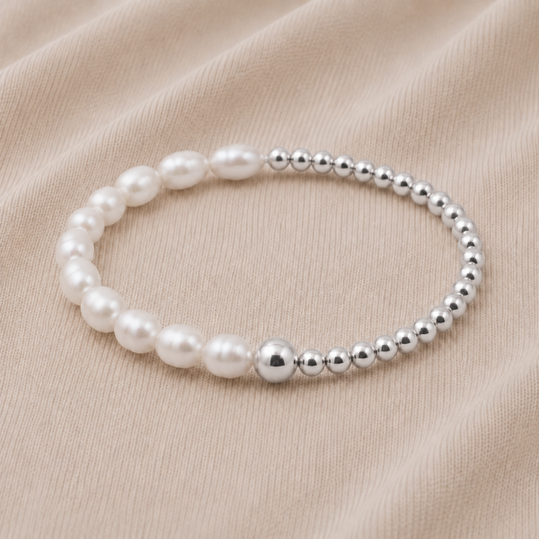 Perlenarmband „Fowleri“ aus 925er Sterling Silber