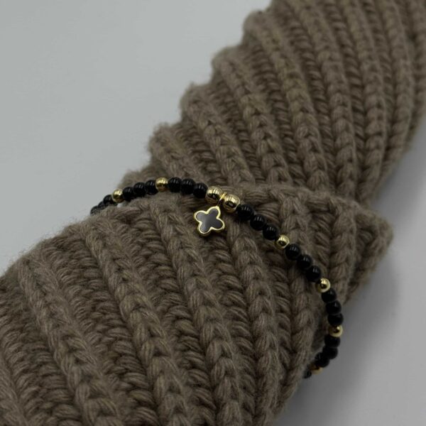 MEN Kugelarmband „Positano“ mit Edelstein aus 925er Sterling Silber, goldplattiert