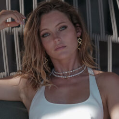 Alternative view of Flawless Perlenkette mit 925 Sterling Silber goldplattiert