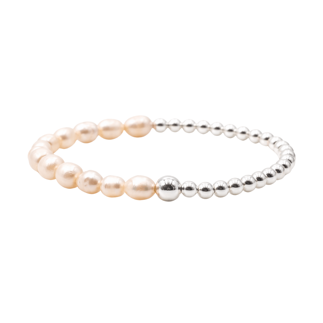 Fowleri Perlenarmband mit 925 Sterling Silber