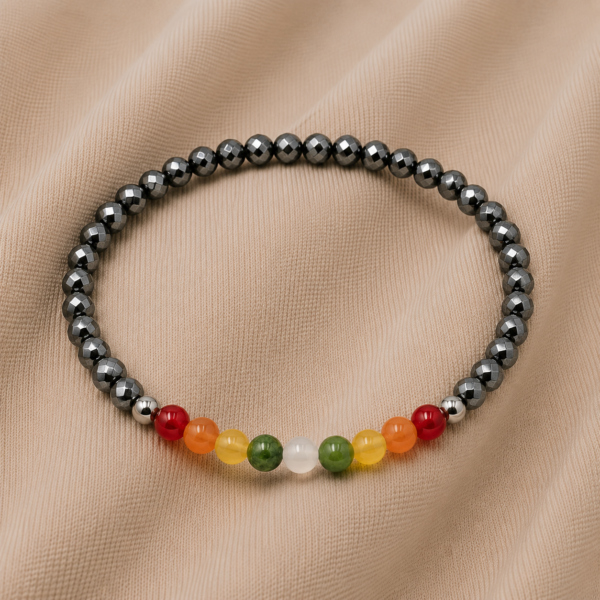Kugelarmband Vulman Edelstein mit 925 Sterling Silber