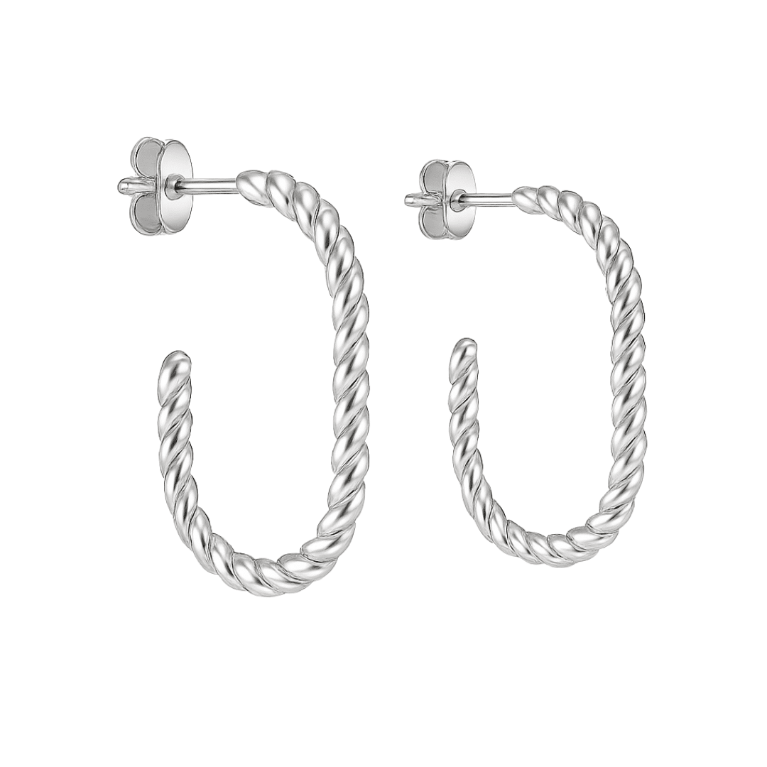 Ohrringe Halbcreolen Nizza 925 Sterling Silber