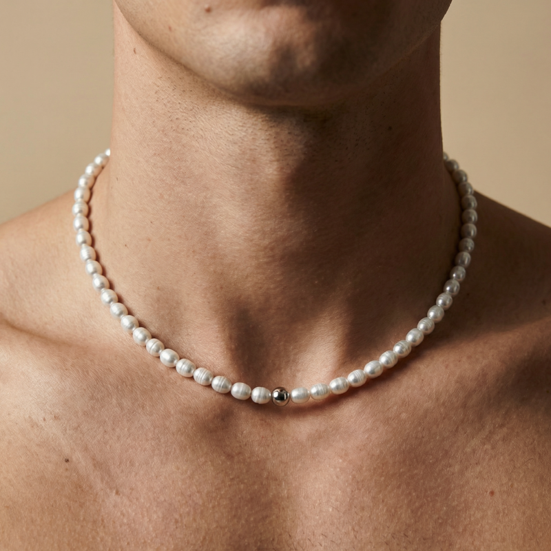 MEN Perlenkette „Fowleri“ aus 925er Sterling Silber