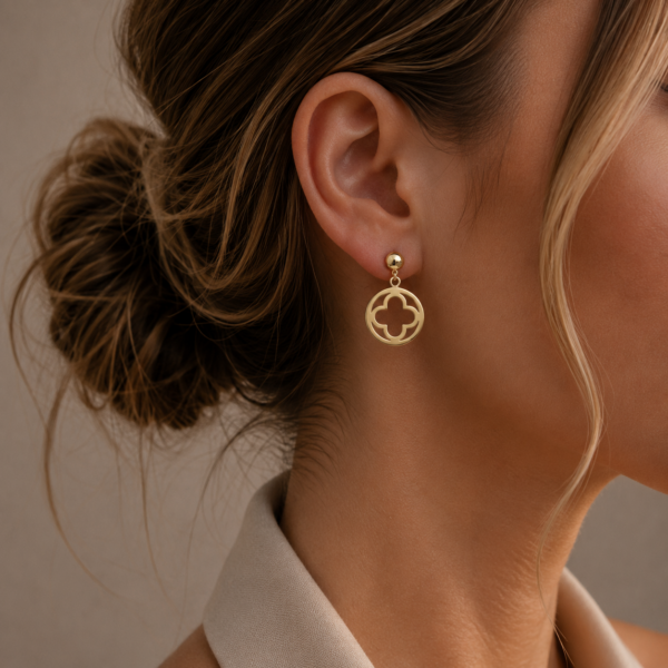 Ohrringe „Bilbao“ (klein) aus 925er Sterling Silber, goldplattiert