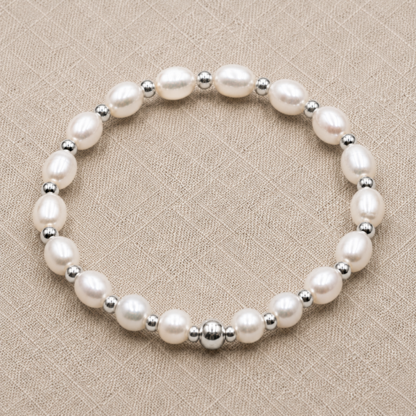 Perlenarmband „Flawless“ aus 925er Sterling Silber