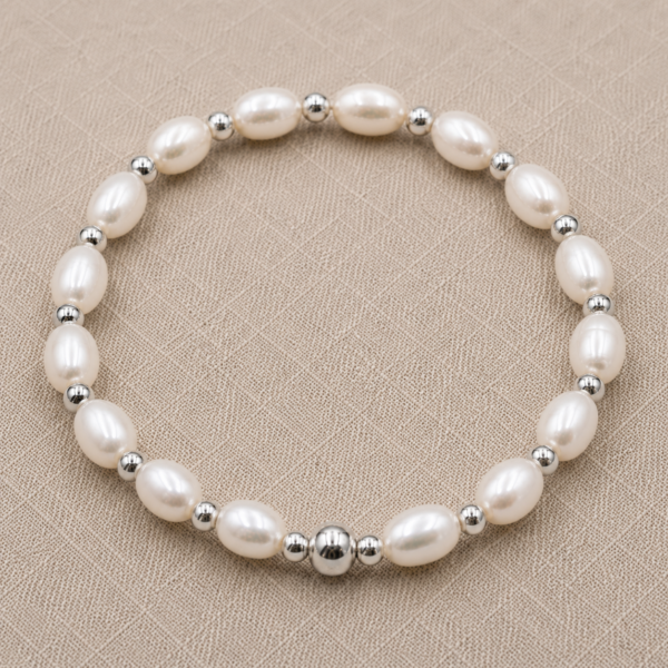 Perlenarmband „Flawless“ aus 925er Sterling Silber