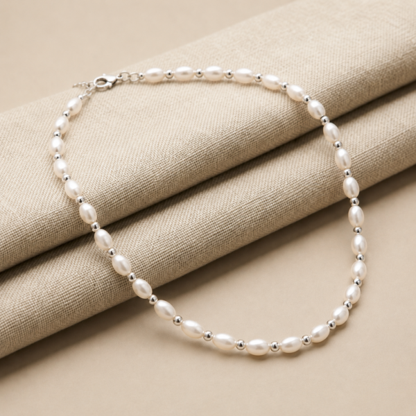 Perlenkette „Flawless“ aus 925er Sterling Silber