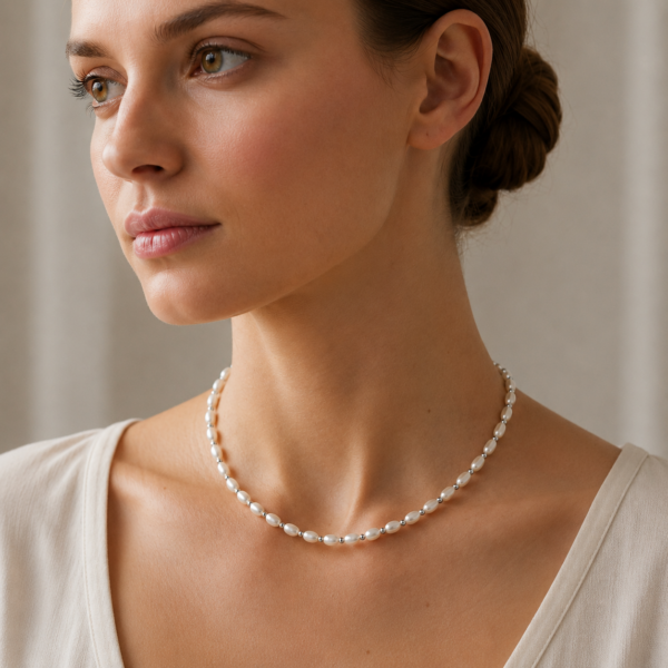 Perlenkette „Flawless“ aus 925er Sterling Silber