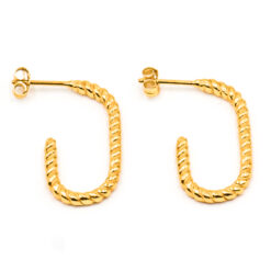 Ohrringe Halbcreolen Nizza 925 Sterling Silber goldplattiert