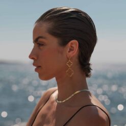 Alternative view of Ohrringe Samantha 3er Blüte 925 Sterling Silber goldplattiert