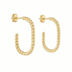 Ohrringe Halbcreolen Nizza 925 Sterling Silber goldplattiert