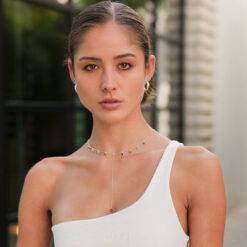 Alternative view of Y-Kette Monroe 925 Sterling Silber Zirkonia bunt