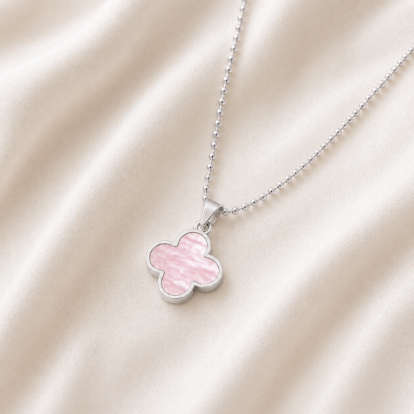Kette „New York“ mit rosa Perlmutt aus 925er Sterling Silber