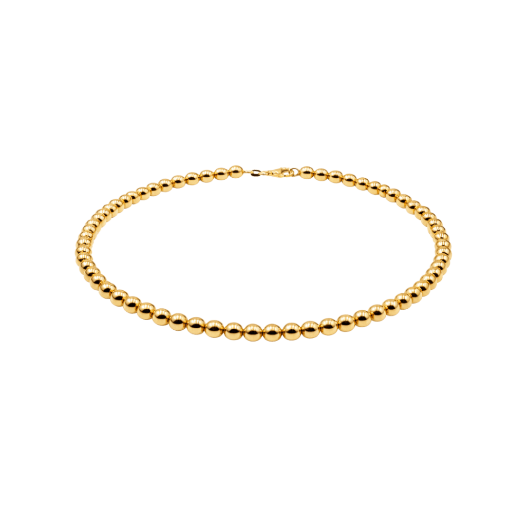Kugelkette "Giada" aus 925 Sterling Silber, goldplattiert